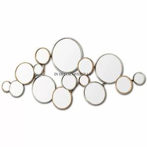 High Standard Quality Metal <b>Silver</b> Polished Frame Attractive Look Wall <b>Mirror</b> Home And Hotel <b>Bathroom</b> Decorative Supplies - Product Image 1