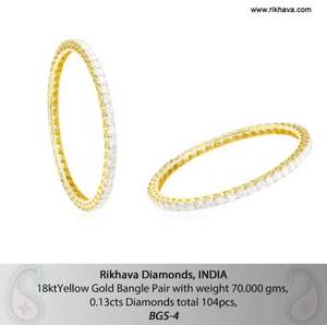 Rikhava สร้อยข้อมือเพชรและกำไลทองสำหรับผู้หญิงหมั้นงานครบรอบแต่งงานปาร์ตี้หรือของขวัญ - Product Image 3