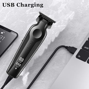 Tondeuse à cheveux sans fil professionnelle, tondeuse à barbe, étanche IPX7, lame en acier inoxydable, affichage LED, puissance électrique réglable - Product Image 3