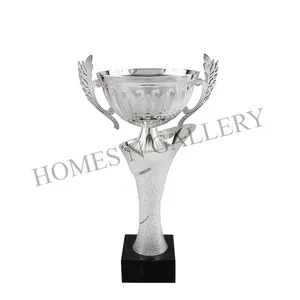 Toptan fiyat en lüks tasarım lüks el yapımı metal spor ödülü gümüş altın kaplama bitirme kriket kupa kupası ödülü
