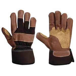 Gants de travail en cuir de vachette fendu Gants de sécurité canadiens robustes pour la construction et l'usage industriel - Product Image 6