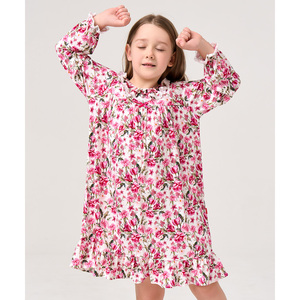 Camisón de Manga Larga de Viscosa de Bambú Sostenible para Mujer, con Logotipo Personalizable, Cierre de Cintura con Cordón, Tejido, Suministro ODM - Product Image 1