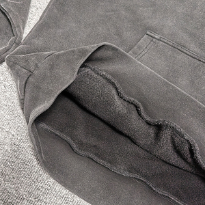 OEM personalizado cómodo Streetwear Oversized Drop hombro bordado hombres algodón Sudadera con capucha fabricante personalizado Vintage algodón capucha - Product Image 2