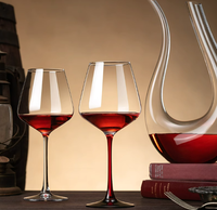 Verres à vin rouge sur pied en cristal transparent personnalisables avec logo pour mariage, fête, restaurant, hôtel - Vente en gros Glasswer