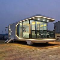 2025 Mini-maison mobile en bois, style cabane et ferme, blanche, 20ft/40ft, avec structure en acier respirante, pour usage hôtelier, atelier ou habitation
