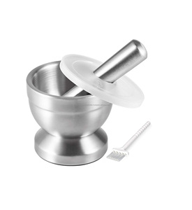 STAIN LESS STEEL MORTAR AND PESTLE IN NEW LOOK HANDMADE MORTAR AND PESTLE IN WHOLESALE PRICE - Product Image 4