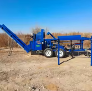 Gasoline Digital Log Splitter Central Hydraulic Firewood Cutter Wood Chipper Shredder Mobile Wood <b>Splitting</b> <b>Machine</b> for Farm - Product Image 1