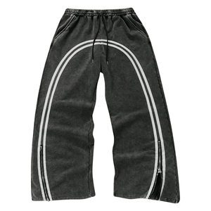 Venta al por mayor de pantalones de pista de los hombres de fitness pantalones de verano Patchwork tobillo cremallera Correr Diseñador personalizado Casual hombres Pantalones deportivos - Product Image 1