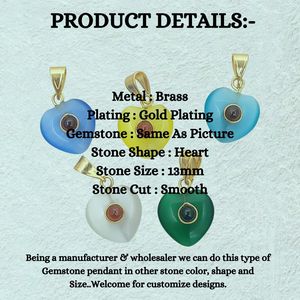อุปกรณ์ทำเครื่องประดับ DIY โมนาลิซ่า - สร้อยคอจี้รูปหัวใจสองเม็ดพร้อมจี้รูปหัวใจขัดเงาเคลือบทอง ขายเป็นชิ้น - Product Image 3