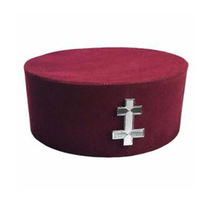 Masonic 32nd Degree 33 Scottish Rite Cap New Case Black & White Fez Cap Special Custom White Fez Cap - Product Image 2
