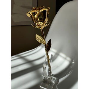 24k Gold Plated Rose Handcrafted Real Rose Dipped For Anniversary <b>Gift</b> Luxury Home Decor Unique Romantic <b>Gift</b> For Her And Him - Product Image 3
