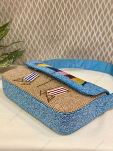 Sac à main de plage en forme de parapluie arc-en-ciel perlé, entièrement artisanal indien, pochette de luxe faite à la main pour femmes, sac à main de soirée - Product Image 2