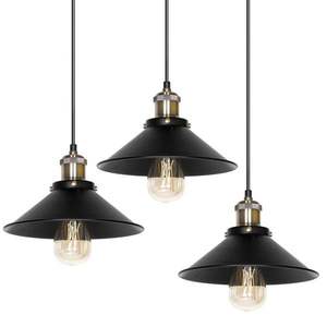 Suspension moderne en fer noir à hauteur réglable, protection oculaire, intensité variable, E27, CRI élevé 85, 1200 Lumens, 2700K, pour maison et bureau, faisceau 180° - Product Image 4