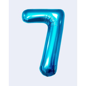 Palloncini Numero Party Love Blu N7 45cm Confezione da 12 Pezzi - Product Image 1
