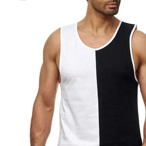 Débardeur maille séchage rapide logo OEM débardeur en coton uni musculation personnalisé Fitness Stringer Gym Sport débardeur pour hommes - Product Image 2