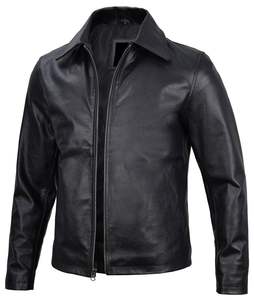 Chaqueta de cuero genuino original para hombre, chaqueta clásica de moda para motociclista, estilo motocicleta, colección de calle alta de lana, hecha en Pakistán - Product Image 3