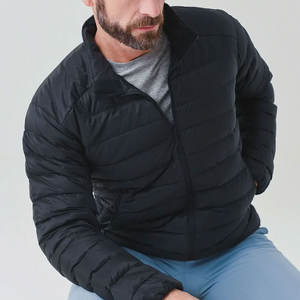 Veste matelassée pour homme tendance et nouvelle arrivée, col montant, logo sur le devant, haute qualité, service OEM, prix bas, rembourrage en coton - Product Image 3