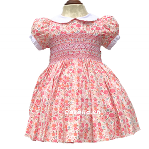 Robe rose mignonne pour bébé fille-Robe de princesse A-ligne de broderie-OEM-ODM - SM12062023 - Product Image 2