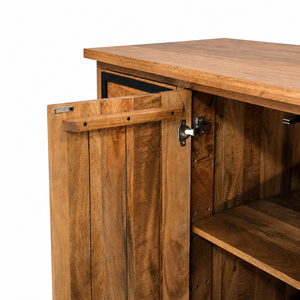 Nexa Solid Mango Wood Kitchen Unit | Antique Kitchen Storage Workstation <b>Cabinet</b> | Custom Color Eco-Friendly Water Resistant - Product Image 6