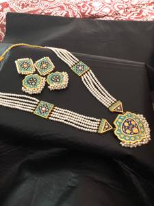 Nuevo conjunto de collar de joyería india de rodadura para collar de mujer y niña, regalo especial para ocasiones festivas. - Product Image 5