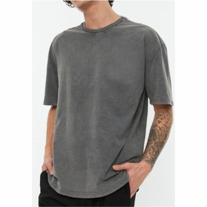 เสื้อยืดสำหรับผู้ชายไซส์ใหญ่พิเศษเสื้อซักแบบกรด230กรัมเสื้อยืดพิมพ์ลาย boxy BLANK heavyweight - Product Image 1