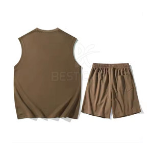 Conjunto de Verano Informal y Transpirable para Hombre, Sin Mangas, para Vacaciones y Gimnasio, de Alta Calidad - Product Image 2