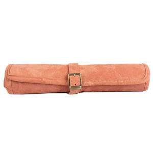 Jeu de Backgammon Pliable en Cuir Écologique Orange avec Points Gris, Jeu Familial Unisexe - Product Image 3