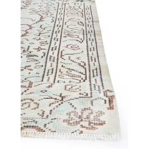 Alfombras Vintage de Lana Color Marfil, Anudadas a Mano, con Diseño de Medallón Rectangular Abstracto, para Entrada, Pasillo, Sala de Estar, Uso Juvenil - Pae-522 - Product Image 4