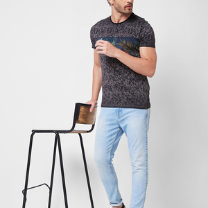 Top vente en gros qualité coton été t-shirts hommes couleur unie conception o-cou T-Shirts décontracté classique vêtements pour hommes hauts T-Shirt - Product Image 2