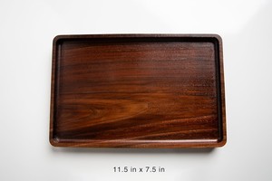 Bandejas modernas de madera de nogal. Diseño modular apilable. Organizador de bandeja Catch All Valet. Hecho a mano en Portland USA - Product Image 2