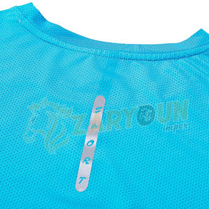 T-shirts à col en O personnalisés pour hommes, vêtements de sport en maille douce et respirante pour le fitness et la salle de sport, hauts de course athlétiques de bonne qualité - Product Image 4