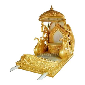 Último Modelo de Palki para Bodas, Doli para Bodas Indias, Doli Tradicional para Bodas, Ceremonia de Matrimonio India, Palanquines Dorados para Novias - Product Image 6