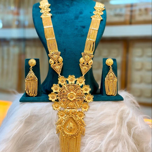 Classique Vintage 24K Plaqué Or Diamant Cuivre Matériel Ensemble de Bijoux Comprend Collier Boucles D'oreilles Broches Peignes-Cadeau - Product Image 1