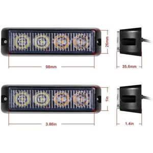 2-Pack 4LED impermeabile faro di emergenza Flash Auto illuminazione esterna cautela lampeggiatore - Product Image 1