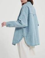 Kivotech nouveau style de veste en jean pour femmes coupe ample à épaules tombantes offre spéciale veste en jean pour femmes de haute qualité tendance