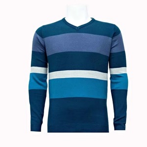 Pull-over brodé ODM pour hommes pulls tricotés 100% coton motif couleur unie entièrement respirant séchage rapide haut d'hiver confort - Product Image 6