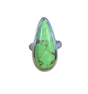 Piedra preciosa turquesa Natural hecha a mano sólida Plata de Ley 925 anillo de plata fina joyería anillo de promesa anillo de regalo de boda joyería - Product Image 1