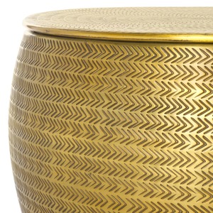 Table basse moderne ronde en marbre blanc avec base en anneau métallique pour salon, chambre à coucher, intérieurs de salon, en provenance d'Inde - Product Image 5