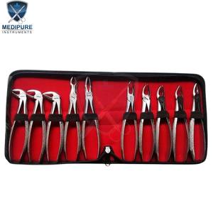 High Quality 10 Pcs Manual Adult Orthodontic <b>Pliers</b> Tooth Extraction Forceps <b>Set</b> Stainless Steel Dental Surgical Instruments Kit - Product Image 2