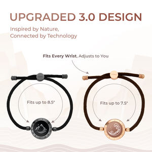 <span class=keywords><strong>Pulsera</strong></span> de Moda <span class=keywords><strong>TOTWOO</strong></span> Montaña y Mar, Pulseras Inteligentes con Emparejamiento Bluetooth de Larga Distancia, Joyería Elegante para Parejas - Product Image 3