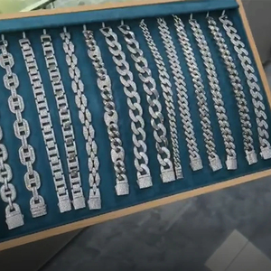 Chaîne à maillons cubains de luxe pour hommes en or blanc glacé VVS Moissanite diamant Style Hip Hop certifié IGI matériau en or rose cadeau parfait - Product Image 5