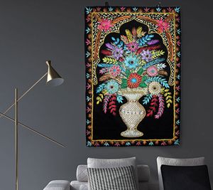 Joya Zari bordado a mano colgante de pared Material de silicona duradero para decoración del hogar elegante para sala de estar Oficina - Product Image 5