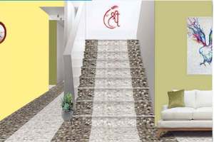 Carreaux en porcelaine résistants aux taches pour marches et contremarches 20X120 CM avec carreaux d'escalier au design à bord lisse du fournisseur indien - Product Image 2