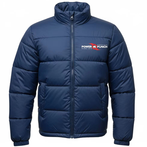 Men's Winter Breathable <b>Waterproof</b> Puffer <b>Jacket</b> with Zipper Windproof and Front Logo Casual Style Outdoor ODM Supply - Product Image 1