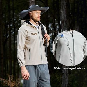 Ropa deportiva para hombre, chaquetas cortavientos de secado rápido, chaqueta impermeable para senderismo y correr con cierre de cremallera, diseño estampado de invierno - Product Image 5