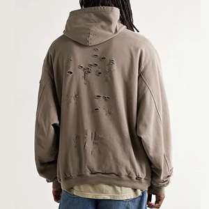 Plain Thick 500 Gsm Boxy Blank <b>Hoodie</b> Mens Thermal Cotton Oversized Fleece Custom <b>Hoodie</b> Manufacturer Heavyweight Cropped <b>Hoodie</b> - Product Image 4