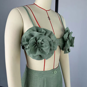 2025 estilo mujer Otoño Invierno dos piezas terciopelo conjunto de dos piezas bolsillo con cremallera manga larga Mujer traje ropa 2 piezas - Product Image 3