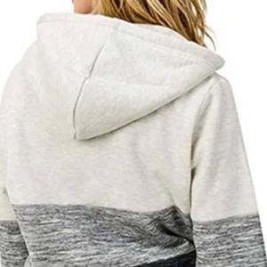 Ropa de calle personalizada, diseño propio, servicio OEM ODM, Sudadera con capucha de bloque de Color para mujer, novedad de 2024, sudaderas con cremallera a la venta - Product Image 6
