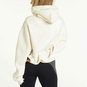 Sweats à capuche surdimensionnés vierges en polaire personnalisée, sweats à capuche pour femmes, manches longues, coton uni, polyester unisexe sublimé pour femmes - Product Image 6