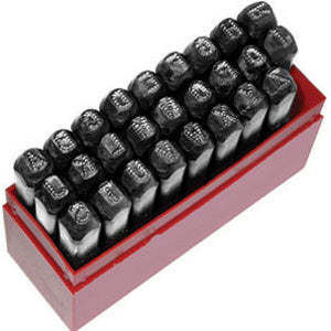 Poinçons à lettres à points pour droitiers de qualité supérieure, 26 pièces, de A à Z-3041g 5, qualité industrielle - Product Image 1